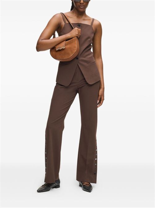 Borsa donna mezza luna K/signature in pelle scamosciata Karl Lagerfeld | B1W301965047